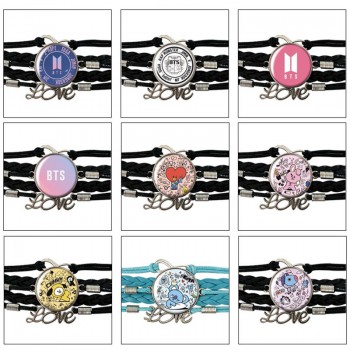 BTS star braided gemstone bracelet hand chain