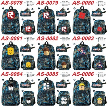 ROBLOX game shoulder backpack bag pencil case set
