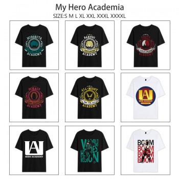 My Hero Academia anime Short Sleeve Cotton T-Shirts