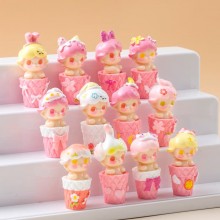 12pcs Pink Dimoo Sakura anime mini figure doll DIY accessory