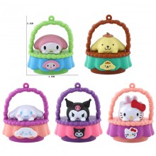 6pcs Sanrio Melody kitty Cinnamoroll Kuromi anime figures set(OPP bag)