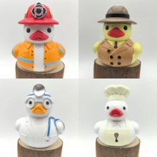 Creative Detective Doctor Chef Firefighter Ducks Resin Figurine