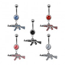 The Gun Shaped Women Body Piercing Belly Rings(pri...
