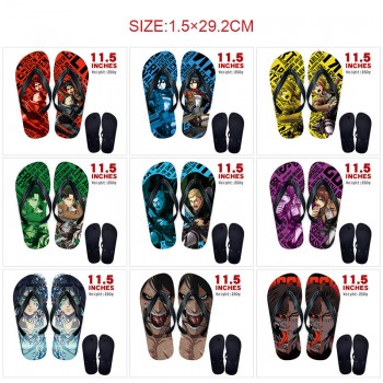 Attack on Titan anime flip flops shoes slippers a pair