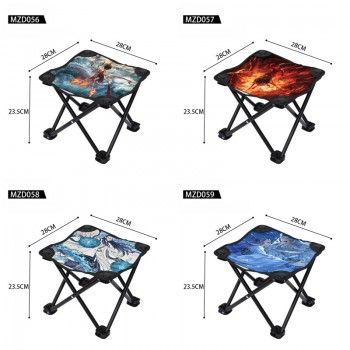 Nezha 2 anime Outdoor Portable Folding Chair Stool