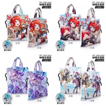 Honkai Star Rail game drawstring handbag tote bag