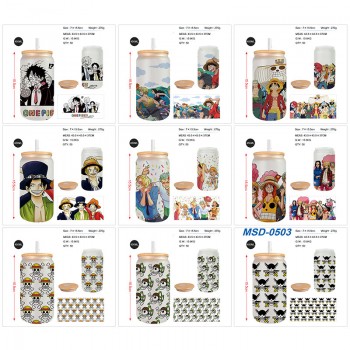 One Piece anime frosted glass cups 350ml/450ml