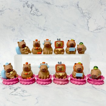 6pcs 10pcs/set Capybara anime figures
