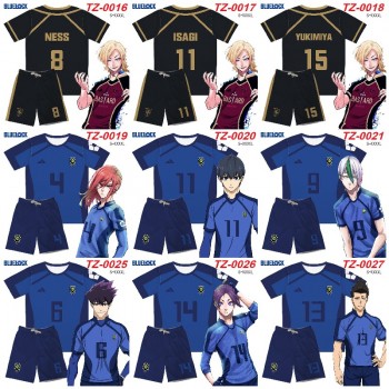 Blue Lock anime ant wrinkled fabric short t-shirts and pants set