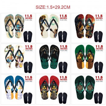 The Legend of Zelda game flip flops shoes slippers a pair