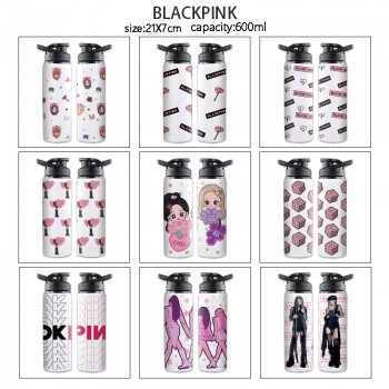 Black Pink star sports aluminum alloy bottle kettle mug