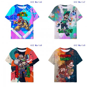 Super Mario anime milk silk fabric t-shirt t shirts