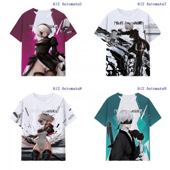 NieR:Automata anime milk silk fabric t-shirt t shirts