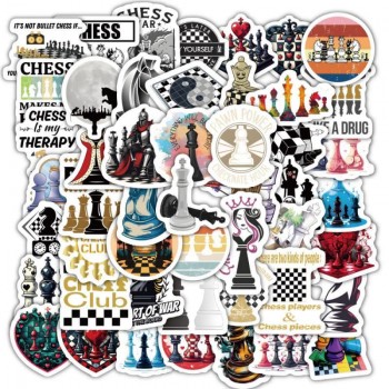 Chess game waterproof stickers set(60pcs a set)
