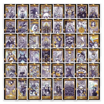 Cartoon Cool Tarot Card anime waterproof stickers set(60pcs a set)