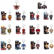 Funko POP Iron Spider-man Captain America anime figure doll key chain