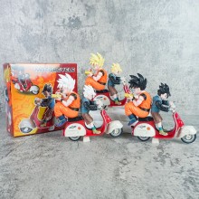 Dragon Ball Son Goku Gohan Riding Motorcycle Anime Figures