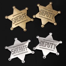 Sheriff Deputy Alloy Badge Brooch Pins