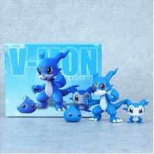 3pcs/set Digital monster Digimon Adventure V-mon anime figures