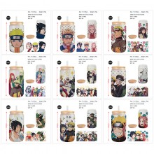 Naruto anime frosted glass cups 350ml/450ml