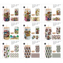 Super Mario anime frosted glass cups 350ml/450ml