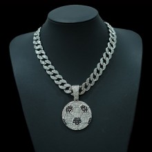 World Cup Football Alloy Iced out Diamond Pendant ...