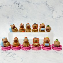 6pcs 10pcs/set Capybara anime figures