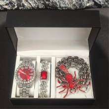 Spider Fashion Hip Hop Rhinestone Wrist Watch Cuba...