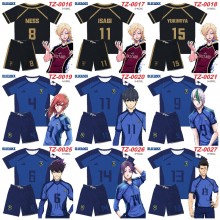 Blue Lock anime ant wrinkled fabric short t-shirts...