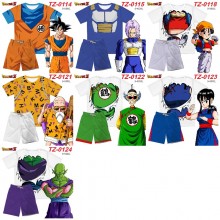 Dragon Ball anime ant wrinkled fabric short t-shirts and pants set