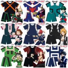 My Hero Academia anime ant wrinkled fabric short t...