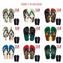 The Legend of Zelda game flip flops shoes slippers...