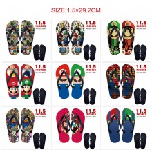 Super Mario anime flip flops shoes slippers a pair