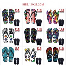 Among Us game flip flops shoes slippers a pair