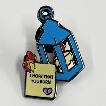 Hope That You Burn Lyric enamel alloy brooch pins