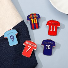 Sports Star Jersey Uniform enamel alloy brooch pin...