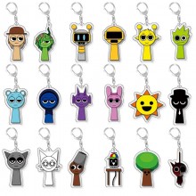 Sprunki Incredibox game acrylic key chains