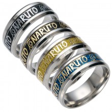 Naruto anime titanium steel ring OPP bag