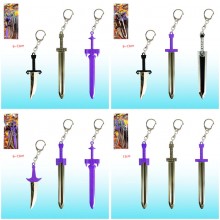 3pcs/set Berserk Guts anime mini sword key chains