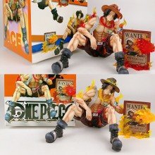 One Piece Portgas D Ace sitting anime figure