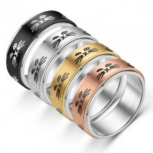 Cat Stainless Steel Rotatable Rings