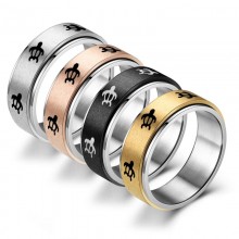 Turtle Stainless Steel Rotatable Rings