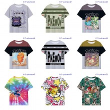 Pokemon anime milk silk fabric t-shirt t shirts
