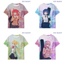 Bocchi The Rock anime milk silk fabric t-shirt t s...