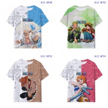 One Piece anime milk silk fabric t-shirt t shirts