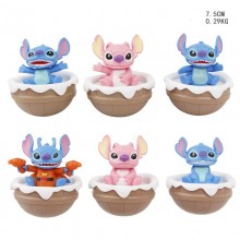 6pcs/set Stitch tumbler anime figures(OPP bag)