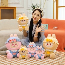 Labubu sitting anime plush doll