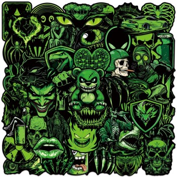 Cool Green Monster Claw Terror Vampire Graffiti waterproof stickers set(50pcs a set)