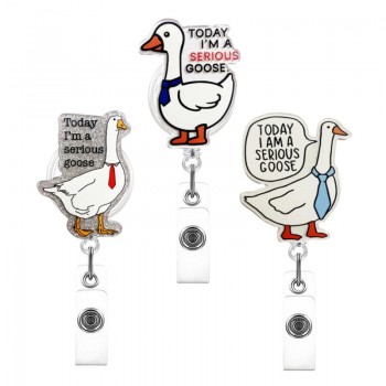 GOOSE acrylic ID card holder lanyard key chains