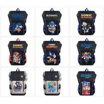 Sonic the Hedgehog anime USB nylon backpack school bag